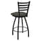 Holland Bar Stool Co 25" Swivel Counter Stool, Black Wrinkle, Graph Chalice Seat X410 - alternate 3